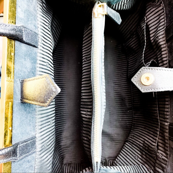 FENDI 2JOURS LARGE BLACK LEATHER TOTE BAG - Picture 6 of 8